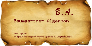 Baumgartner Algernon névjegykártya